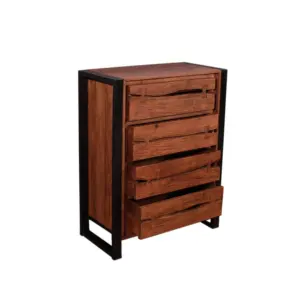 Latest Best Classic Design 100% Pure High Quality Acacia Wood Tall side board Designs Urban Natural Tall Chest