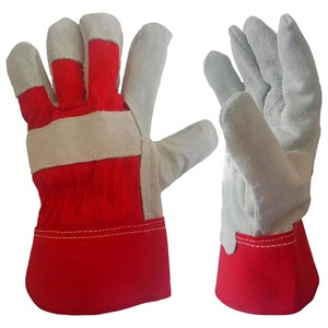 Guantes de trabajo de cuero partido, de goma, clásicos, industriales, de seguridad para construcción - Product Image 5