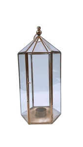 <b>LANTERN</b> VOTIVE GOLD ANTIQUE - Product Image 4