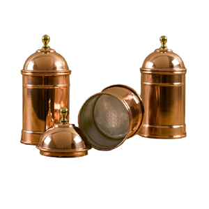 Boîte de rangement en cuivre martelé et en acier pour épices alimentaires thé café conteneur petite bidon maison ustensiles de cuisine conteneur - Product Image 3