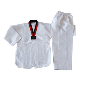 Uniformes de artes marciales de Taekwondo Dobok, con logotipo personalizado bordado/ITF/WTF/OEM/100% algodón, precio al por mayor - Product Image 5