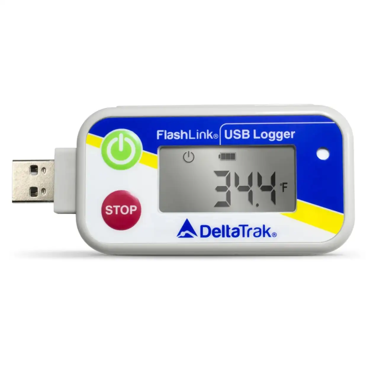 Registratore di dati con sensore di temperatura e umidità interno riutilizzabile USB FlashLink modello 20248 DELTATRAK LCD di alta precisione