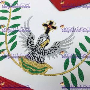 Ensemble de tablier maçonnique Rose Croix 18ème degré, gantelets et collier | Fournisseur de tablier maçonnique Regalia - Product Image 3