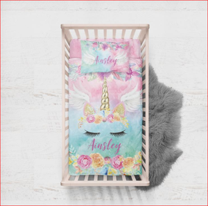 Juego de sábanas de cuna de bebé de algodón estándar liso e impreso de un solo Jersey orgánico 100, Sábana de cuna ajustada personalizada de alta calidad - Product Image 1