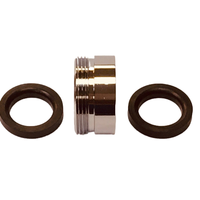 Adaptateur de robinet de jardin HSU AD-03-B mâle-femelle en laiton 3/4 pouce, norme ANSI, pour cuisine et extérieur, connecteur de robinet mélangeur