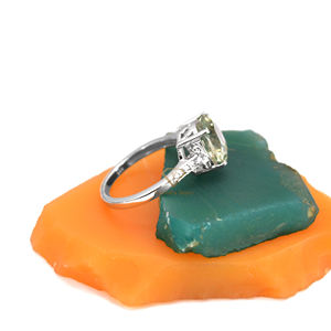 Bague en pierre précieuse améthyste verte naturelle 925 bijoux de mariage faits à la main en argent sterling approvisionnement en gros - Product Image 2