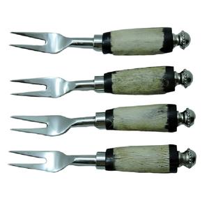 Herramienta de cocina hecha a mano antigua Juego de cubiertos Tenedor Mango de madera Tenedor de la mejor calidad Juego de queso Nuevo diseño Juego de Cubiertos de pulido a mano - Product Image 4