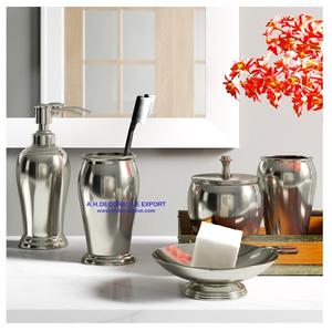 Ensemble de toilette en métal, pièces, pour salle d'eau, décoration de maison, finition brillante, luxe, décoratif d'hôtel, Combo - Product Image 2