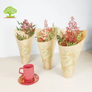 Bao Bì Flower Pot Bao Bì Drawer Luxury Coated Giấy In Ấn Giấy Kraft Giấy Tay Áo