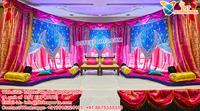 Toile de fond colorée sur le thème de l'arc-en-ciel pour mariage hindou, rideaux de fond pour mariage, rideaux de fond pour sangeet, rideaux de fond pour mariage mehndi