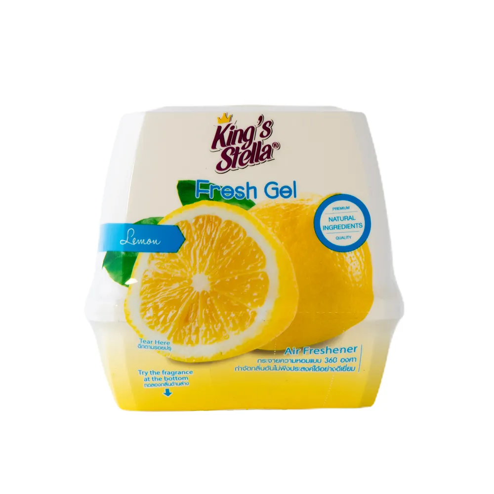 Penyegar Udara King 'S Stella, Gel Air Aroma Lemon Segar 180G