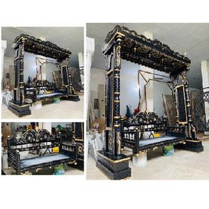 Balançoire traditionnelle indienne en bois sculpté Balançoire de mariage en bois antique Fabricant Designer Artisanat Balançoire en bois Décor USA - Product Image 1