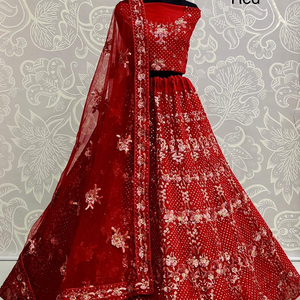 Lehenga Choli en soie marron foncé pour femmes, vêtements traditionnels indiens pour mariage et soirée - Product Image 1