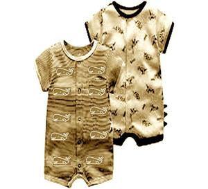 Mono estampado unisex para bebés y niños, ropa para recién nacidos, estilo de algodón de verano con lindo broche dado al azar - Product Image 3