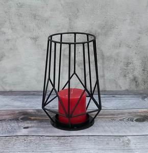 Juego de linternas de alambre de Metal, conjunto de faroles de diseño moderno, soporte de pilar de vela, linterna de seguridad para exteriores por acentos de Axiom para el hogar - Product Image 5