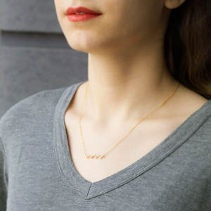 Zigzag Design Dainty CZ Stone Turkish Wholesale Handcrafted Pave Silver Charm Pendant <b>Necklace</b> Women Jewelry - Product Image 2