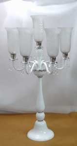 เชิงเทียนสีขาวทันสมัยทันสมัยเชิงเทียน7แขนสำหรับงานแต่งงานเชิงเทียนทองเหลืองโบราณสำหรับการใช้งานในบ้านและในโบสถ์ - Product Image 3