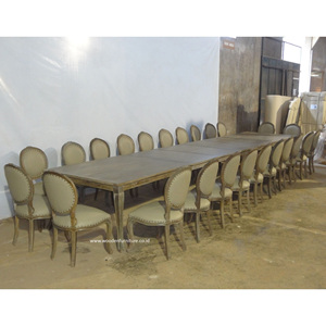 Juego de comedor de teca, mesa extendida de teca, muebles antiguos para comedor - Product Image 1