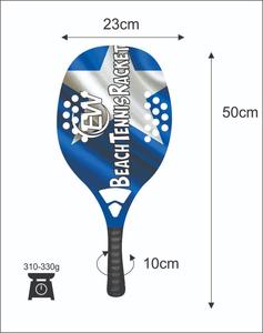 Raquettes de beach tennis personnalisées en carbone et fibre de verre, raquettes de paddle/Padel avec logos, combinaisons de couleurs, poids 310-330g, longueur 50cm - Product Image 3