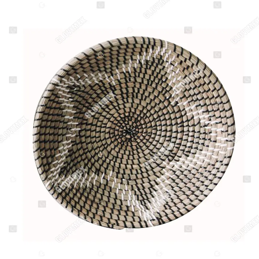 Висячая Настенная Корзина Vietrustic в стиле бохо, плетеная тарелка, корзина для хранения, сервировочный поднос