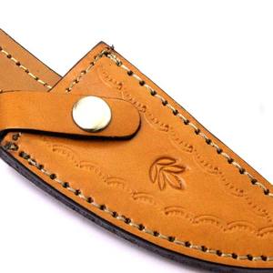 Funda de cuero de grano rico para cuchillos de hoja fija, producto OEM hecho a mano - Product Image 2