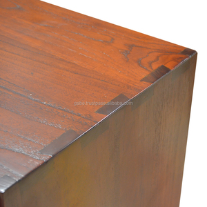 Buffet moderne vintage en bois de teck massif marron Meuble de salle à manger classique avec modèle Murphy pour la maison - Product Image 6