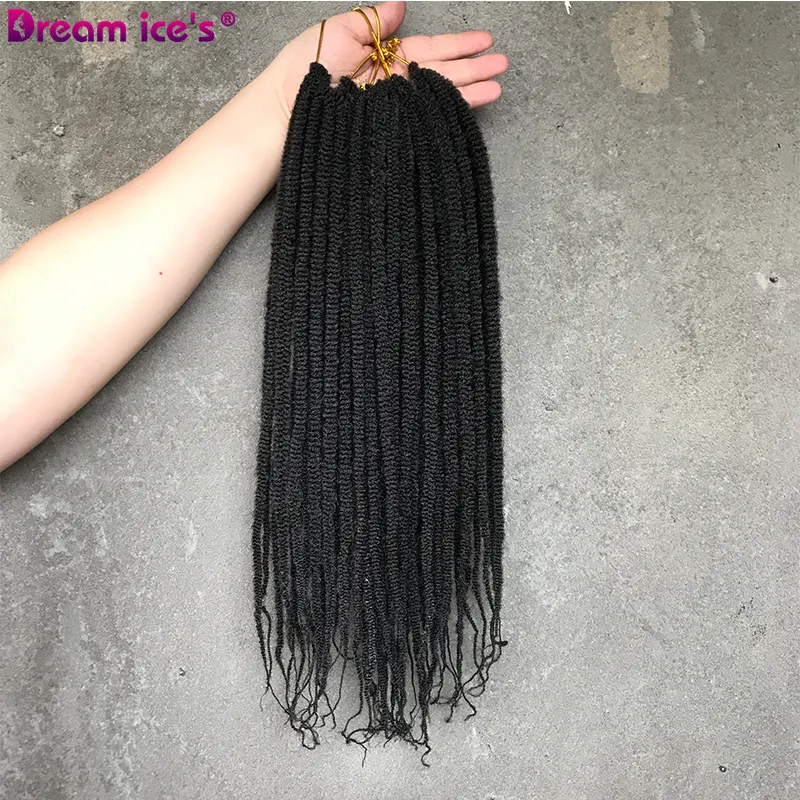 Tóc Mơ Ước. Ice 16Inch 16 Sợi Tóc Bện Giả Locs Tóc Bện Sợi Tổng Hợp Tóc Bện Dreadlocs Tóc Nối Màu Đen