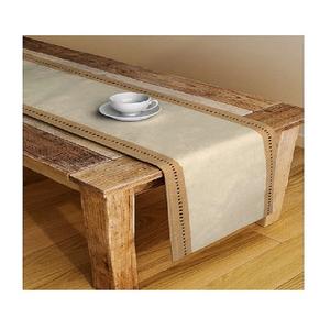 Eco Conscious 100% Coton Brodé Golf Style Géométrique 14x72 Inch 180 GSM GOTS Certified Hotel Bulk Table Runners - Product Image 4