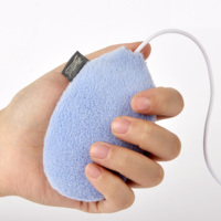 Calentador de Manos Portátil USB Happythings con Funda de Felpa de Doble Cara, Color Rosa y Azul, Protección Contra Sobrecalentamiento, Certificado CE, Innovador