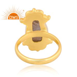 Bague empilable en argent sterling 925 avec pierre précieuse naturelle labradorite, design cercueil, pour femme, best-seller 2026, fabricant de bijoux - Product Image 4