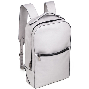Sac à dos pour ordinateur portable en cuir véritable blanc de qualité supérieure pour femme, motif léopard, bandoulière arquée, idéal pour l'extérieur - Product Image 3
