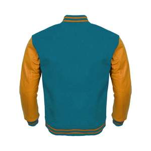 แจ็กเก็ตเลตเตอร์แมนสำหรับผู้ชายเสื้อโค้ทหนังวัวแท้แขนยาวออกแบบได้ตามต้องการขนาดพิเศษ - Product Image 2