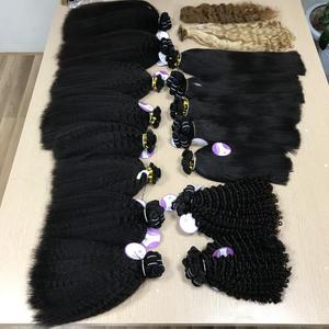Extensions capillaires brésiliennes, à pointes, de type africain, cheveux vierges péruviens, lisses, crépus, crus, vente en gros, - Product Image 2