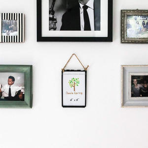 Meta & <b>Glass</b> Wall <b>Hanging</b> Photo <b>Frame</b> With Brass Finishing Rectangular Shape High Quality Rope Handle For Home Decoration - Product Image 4