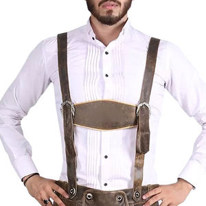 Pantalones Cortos de Cuero Alemán para Hombre, Estilo Baviera, Resistentes al Viento, Casuales, con Bordado Personalizado, Cuero de Ciervo Curtido - Product Image 4