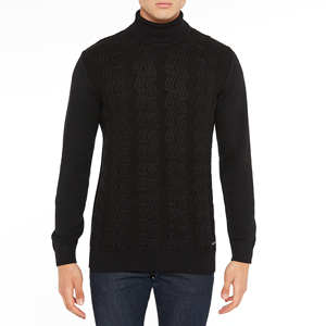 เสื้อสเวตเตอร์คอเต่าแขนยาวถักสำหรับผู้ชาย - Product Image 1