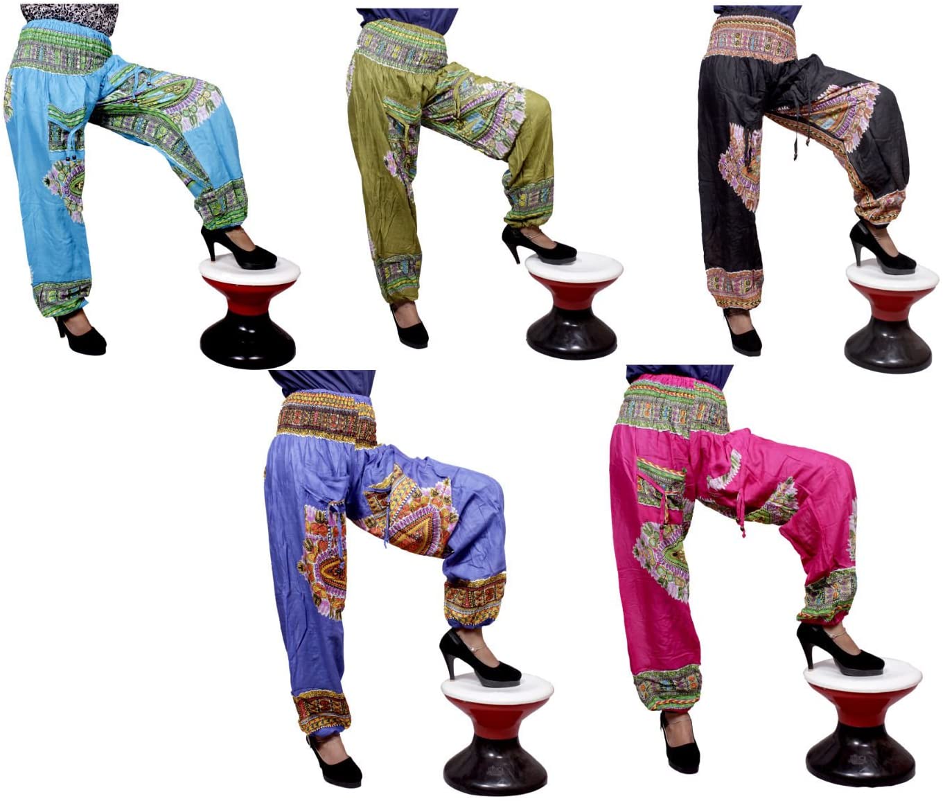 Pantaloni Harem indiani pantaloni Yoga Wear pantaloni all'ingrosso Harem Yoga pantaloni pantaloni larghi zingari Ginie Ali baba pantaloni Aladdin pigiama