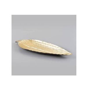 Antique Handmade Metal Leaf Decorative <b>Tray</b> <b>Table</b> Decorative Decorative Leaf <b>Tray</b> Gold Metal Serving <b>Tray</b> Custom Size Accepted - Product Image 1