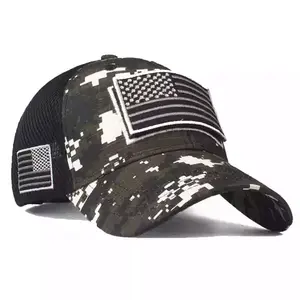 Casquette de sport en gros avec badges sur le dessus, logo USA, casquette de sport - Product Image 1
