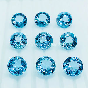 พลอยเทียมสีฟ้าทรงหลวมขนาด17มม. เจียระไนตามธรรมชาติ - Product Image 2