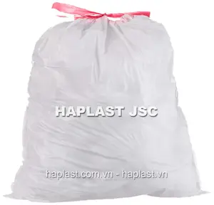 HDPE/LDPE Durable Draw String Garbage Bag on Roll with Drawstring Bag for Trash Vietnam Supplier