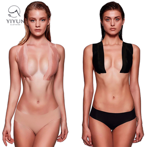 เทปกาวยกกระชับหน้าอก,ผ้าฝ้ายยืดหยุ่นสูงสไตล์ <span class=keywords><strong>Kim</strong></span> <span class=keywords><strong>Kardashian</strong></span> เทปยกหน้าอกสีน้ำตาลเข้ม - Product Image 1