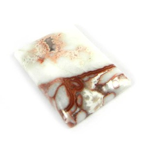 Ágata de encaje Natural, cabuchón rectangular de 27x22mm, Gema para joyería, IG0657 - Product Image 1