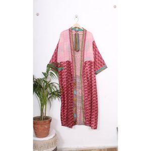 Femmes Vintage soie col en v Spaghetti sangle Robe couverture robe cordon fermeture pour la maison vêtements de plage été printemps - Product Image 2