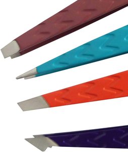 Professional Slanted Tip Tweezers Set with Eco-Friendly Luxury Case and Mirror Precision Stylish Eyebrow Stainless Steel - Product Image 3