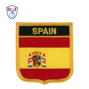 ที่นิยมแขนแพทช์ประเทศธงออกแบบสเปนธงแพทช์เย็บปักถักร้อยสำหรับแจ็คเก็ตเสื้อยืด - Product Image 1