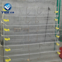 Cage à cailles à 3/4/5 niveaux avec mangeoire, abreuvoir, tapis anti-égrenage, tuyau d'eau – Haute Qualité