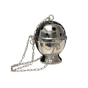 Suministros de latón plateado de alta calidad para iglesia, suministros de mesa Thurible, Brassworld, India - Product Image 6