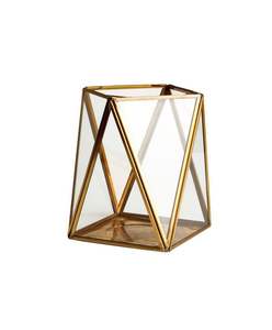 Petit Bougeoir géométrique en métal moderne de table Forme personnalisée pour la décoration de Noël à la maison Fabriqué par l'exportateur - Product Image 1