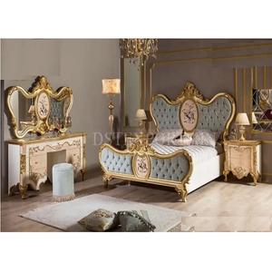 El mejor precio para un elegante juego de muebles de cama de madera de teca tamaño Queen, decoración de diseñador de dormitorio tallado - Product Image 1